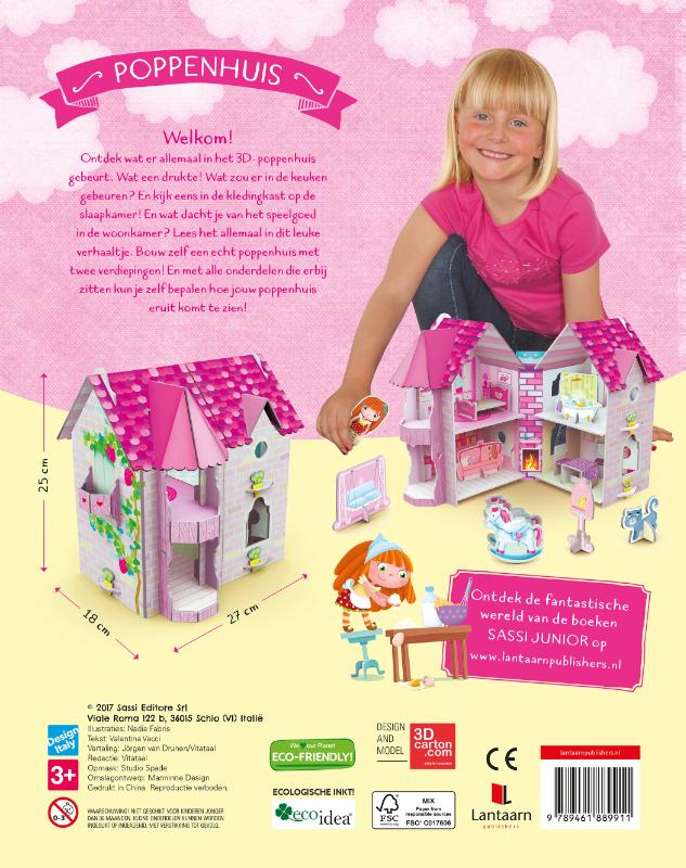 Achterkant van 3D poppenhuis
