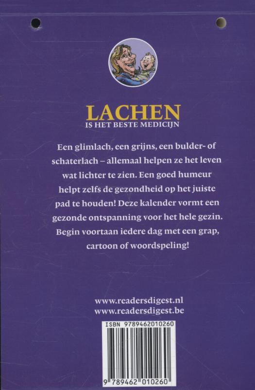 Achterkant van Lachen is het beste medicijn
