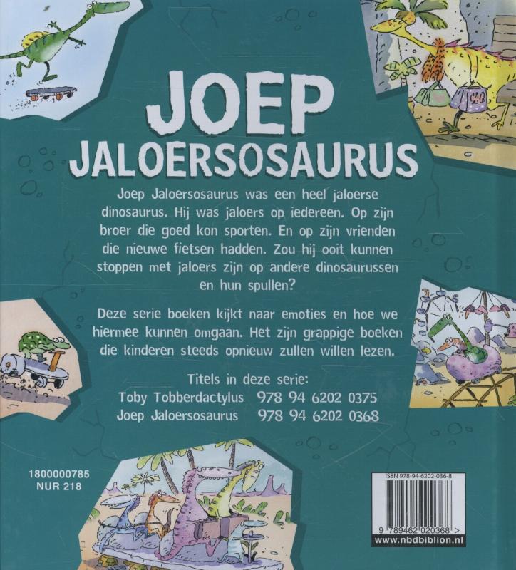 Achterkant van Joep Jaloersosaurus