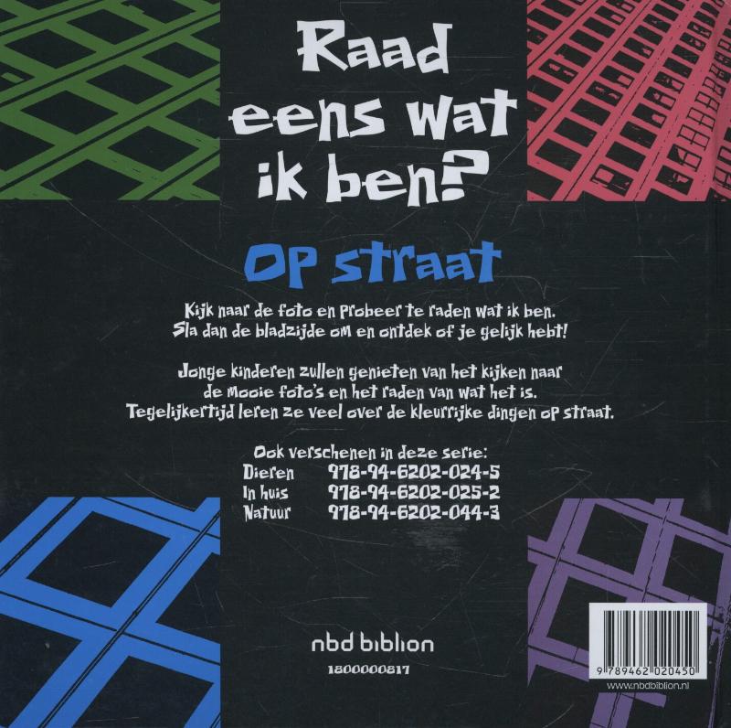 Achterkant van Op straat