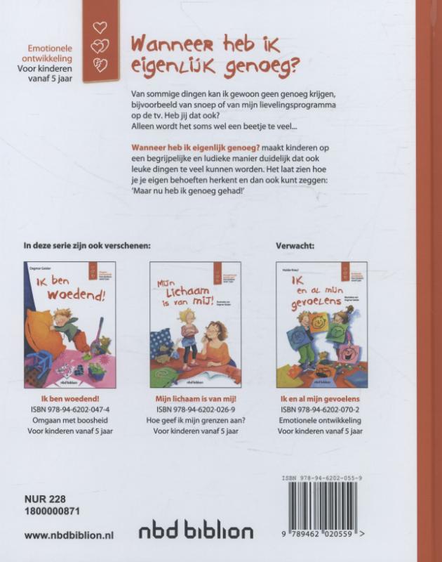 Achterkant van Wanneer heb ik eigenlijk genoeg?