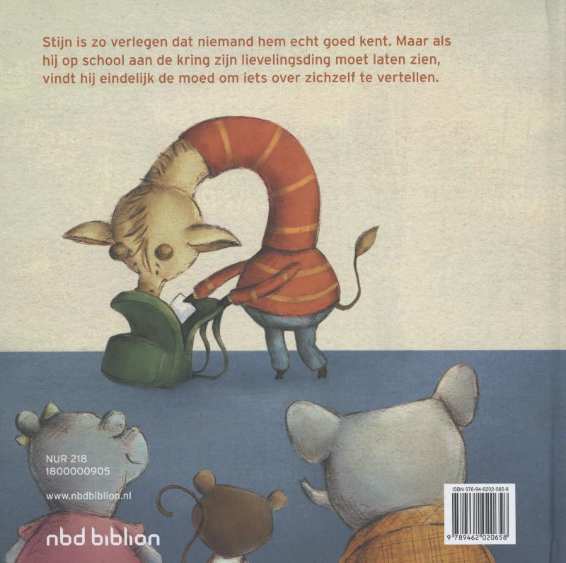 Achterkant van Verlegen Stijn heeft een verhaal