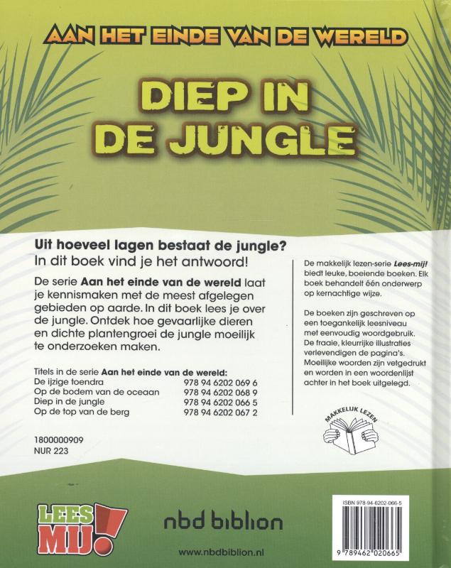 Achterkant van Diep in de jungle