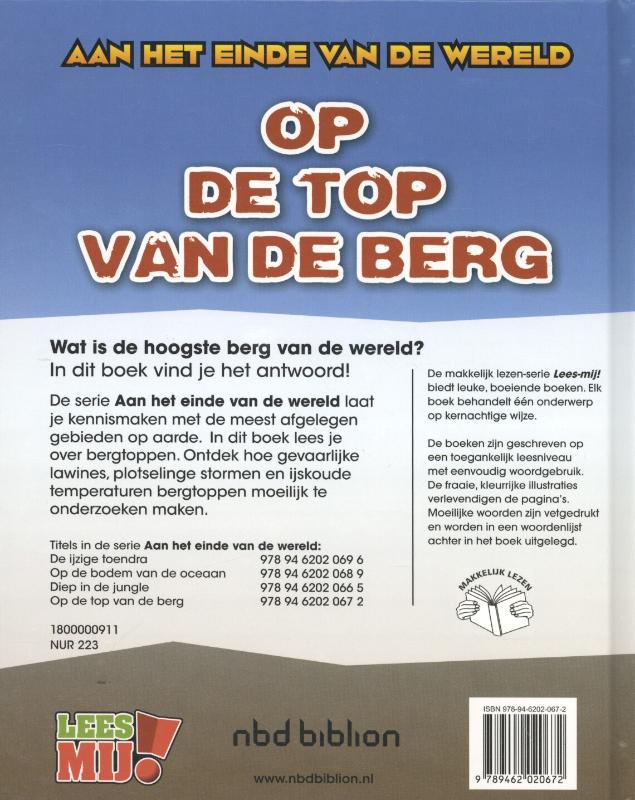 Achterkant van Op de top van de berg