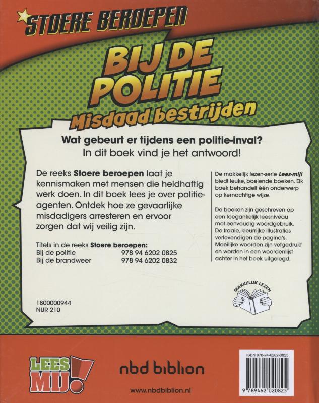 Achterkant van Bij de politie misdaad bestrijden