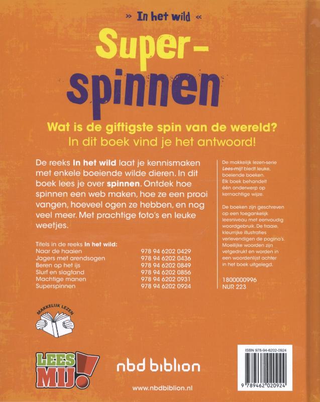 Achterkant van Superspinnen