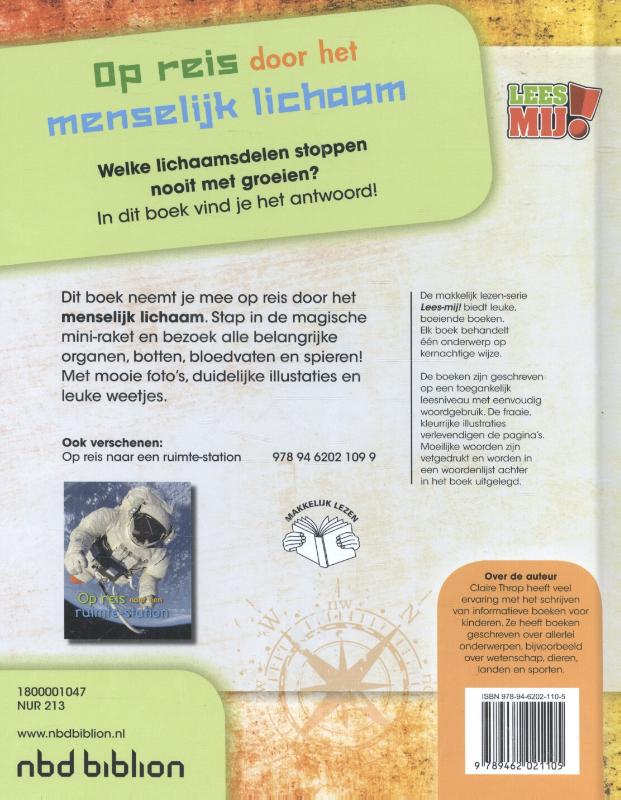 Achterkant van Op reis door het menselijk lichaam