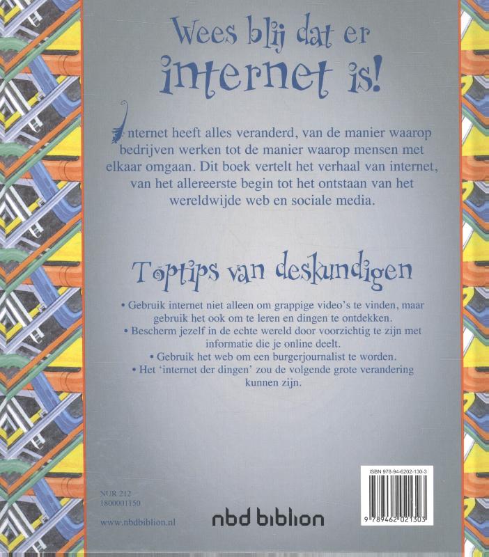Achterkant van Wees blij dat er internet is!