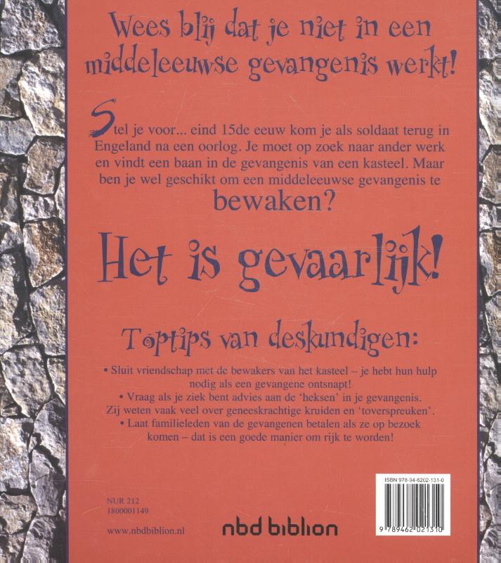 Achterkant van Wees blij dat je niet in een middeleeuwse gevangenis werkt!