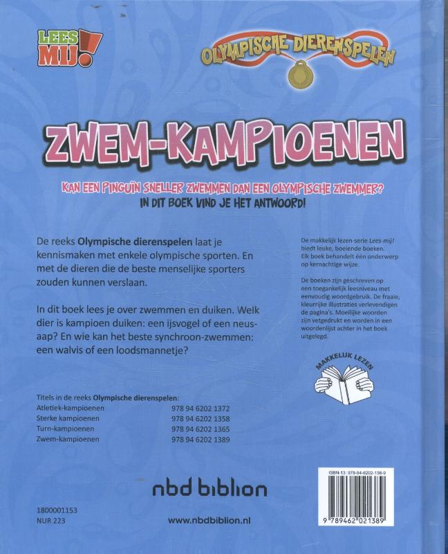 Achterkant van Zwem-kampioenen