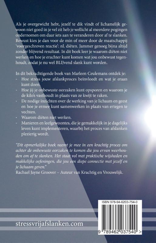 Achterkant van Stressvrij afslanken