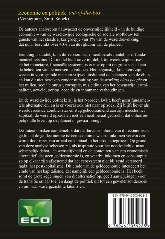 Achterkant van Economie en politiek out-of-the-box
