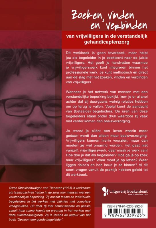 Achterkant van Zoeken, vinden en verbinden van vrijwilligers in de verstandelijk gehandicaptenzorg