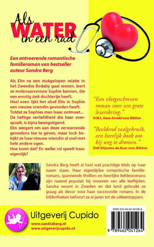 Achterkant van Als water in een rad