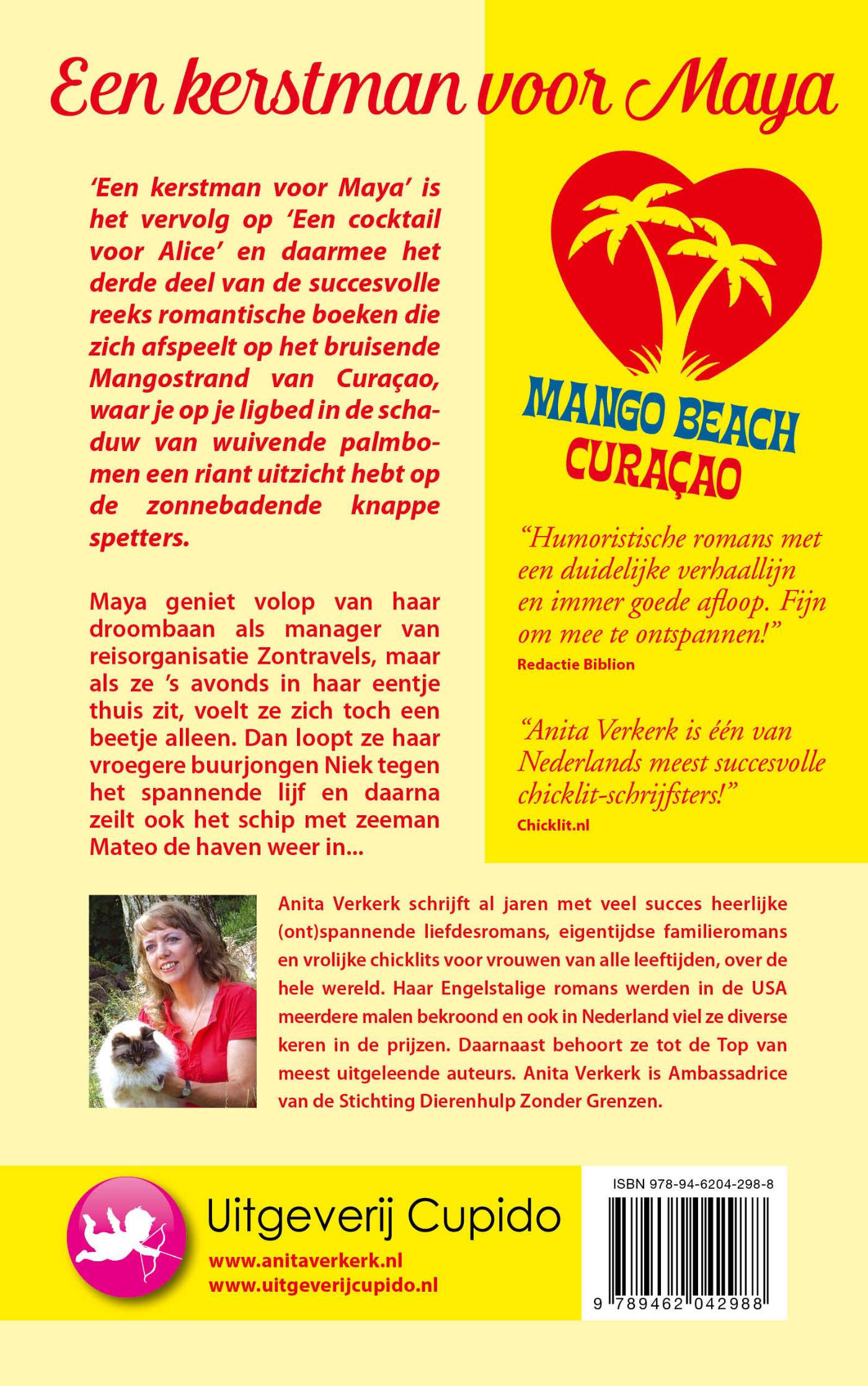Achterkant van Een kerstman voor Maya