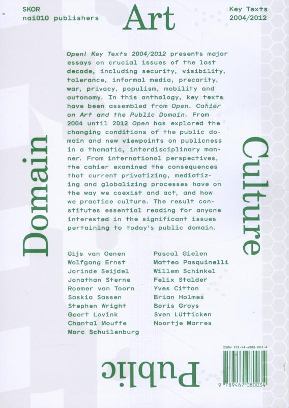 Achterkant van Key texts 2004/2012