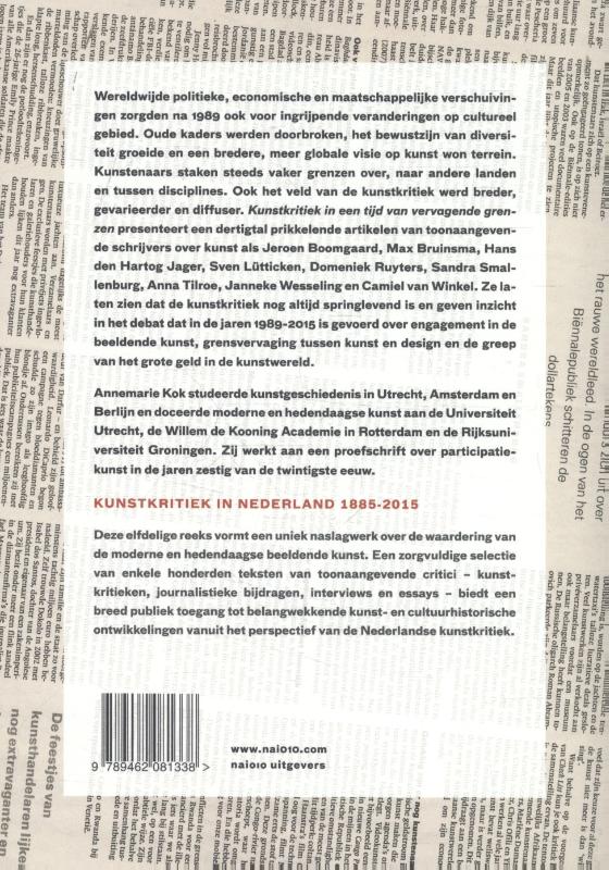 Achterkant van Kunstkritiek in een tijd van vervagende grenzen 1989-2015