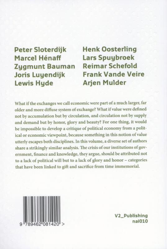 Achterkant van Giving and taking