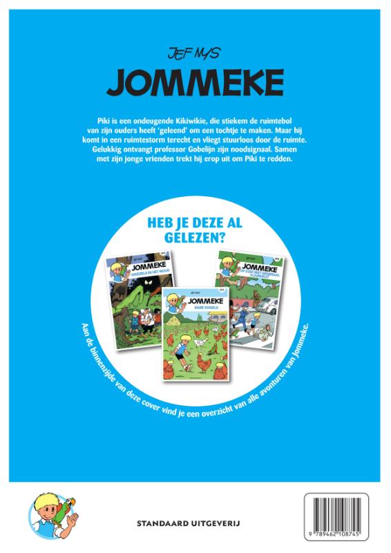 Achterkant van De ruimtereis van Piki