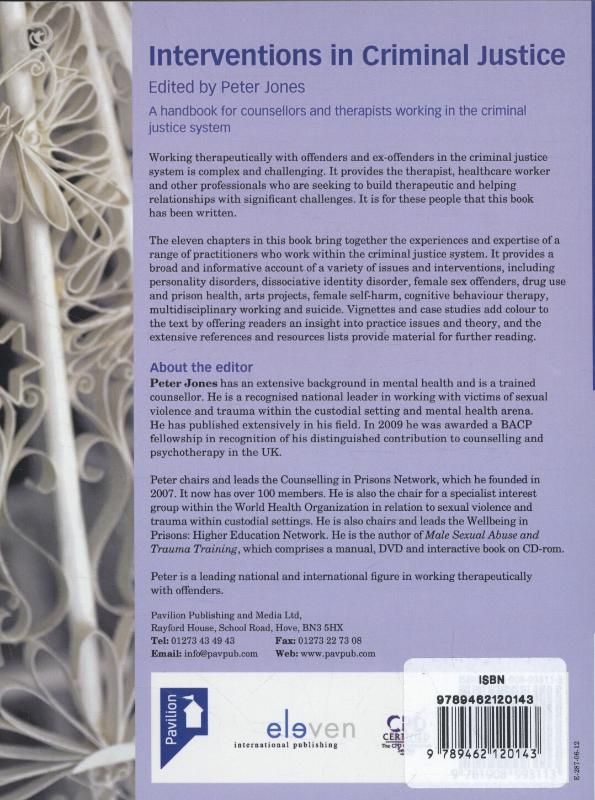 Achterkant van Interventions in criminal justice