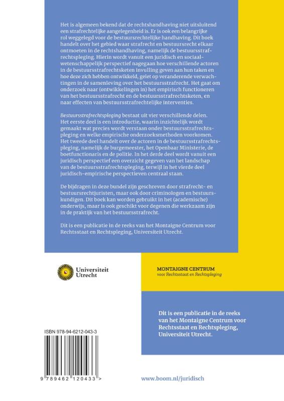 Achterkant van Bestuursstrafrechtspleging
