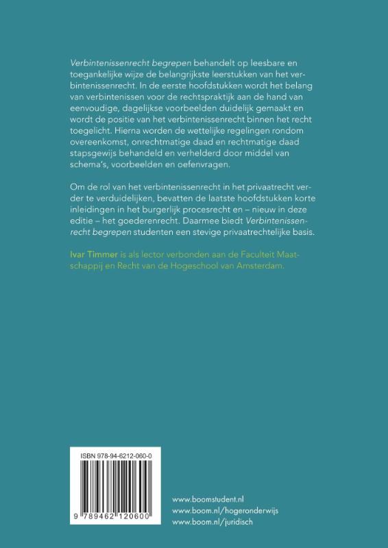 Achterkant van Verbintenissenrecht begrepen