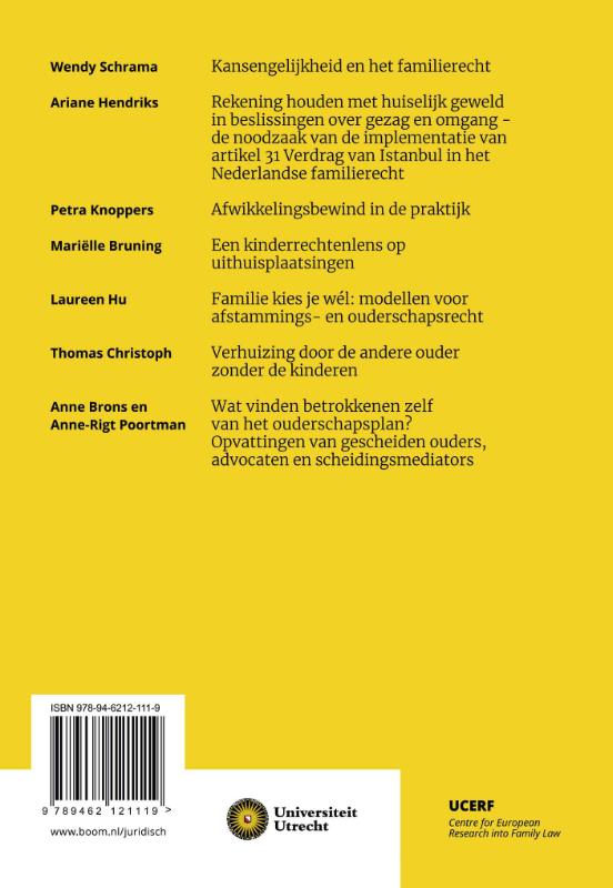 Achterkant van Actuele ontwikkelingen in het familierecht