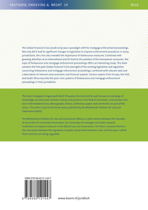 Achterkant van Procedures of forbearance and mortgage enforcement