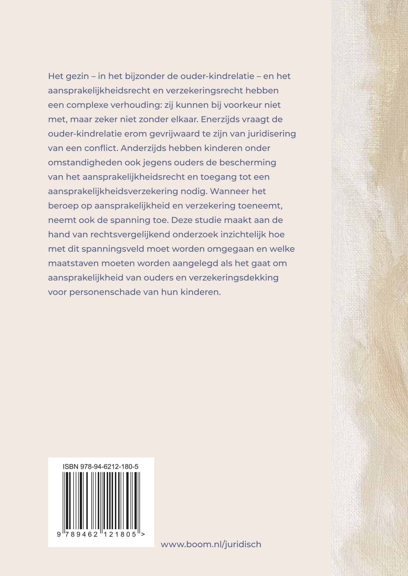 Achterkant van Aansprakelijkheid en verzekering in de ouder-kindrelatie