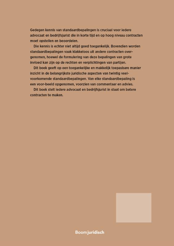 Achterkant van Contract & commentaar