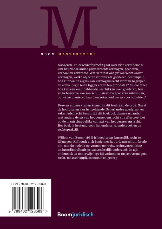 Achterkant van Goederen- & zekerhedenrecht