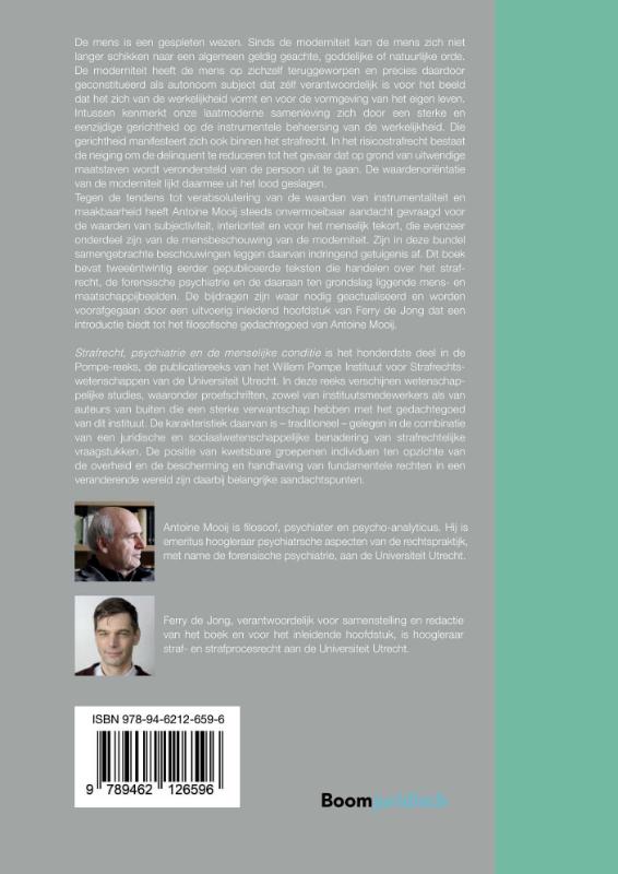 Achterkant van Strafrecht, psychiatrie en de menselijke conditie