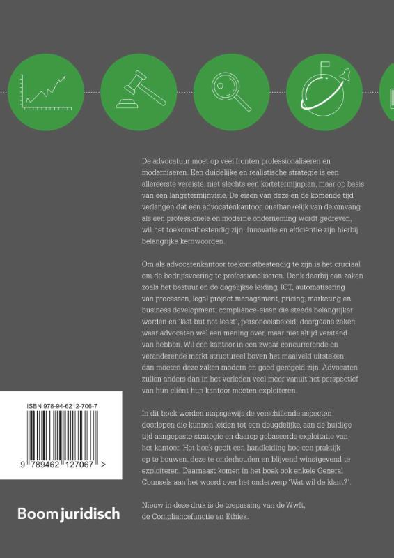 Achterkant van De advocatuur als onderneming