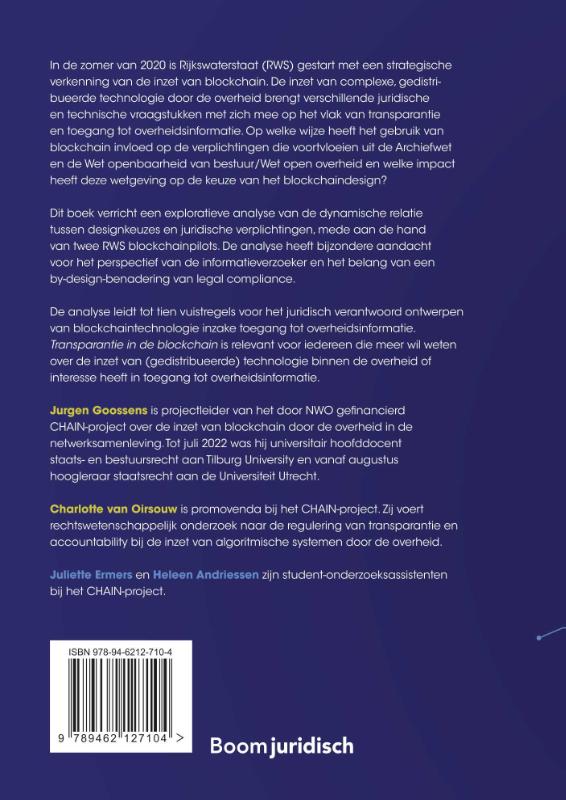 Achterkant van Transparantie in de blockchain