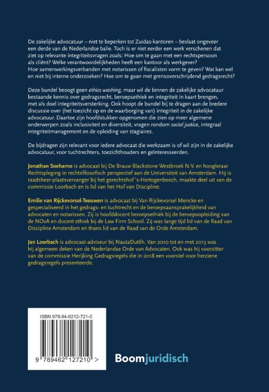 Achterkant van Integriteit in de zakelijke advocatuur