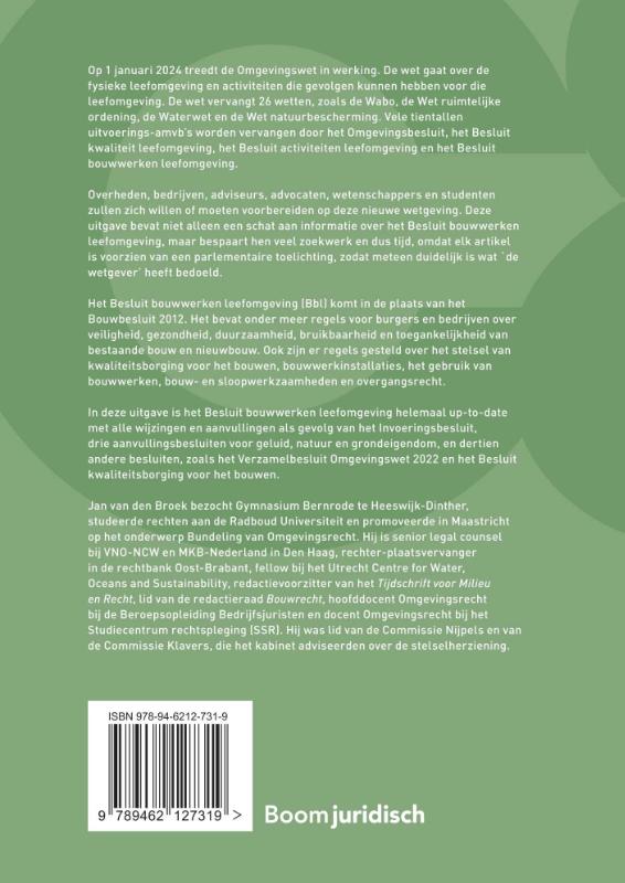 Achterkant van Commentaar & Context Besluit bouwwerken leefomgeving (Bbl)
