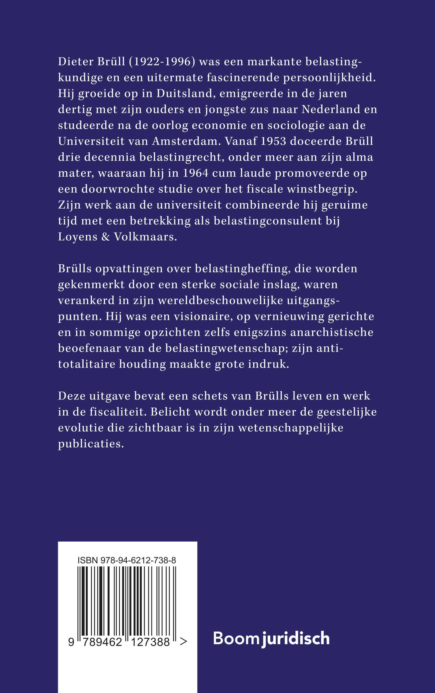 Achterkant van Over D. Brüll (1922-1996)