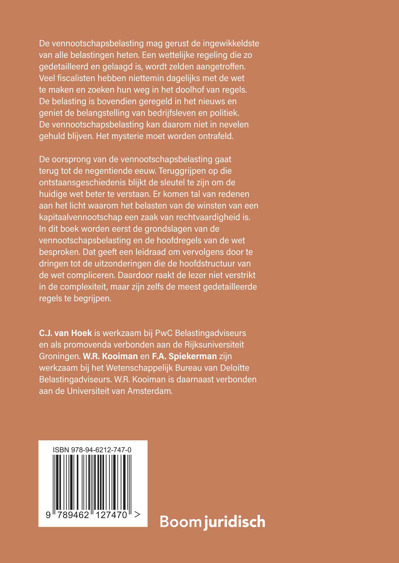 Achterkant van Vennootschapsbelasting