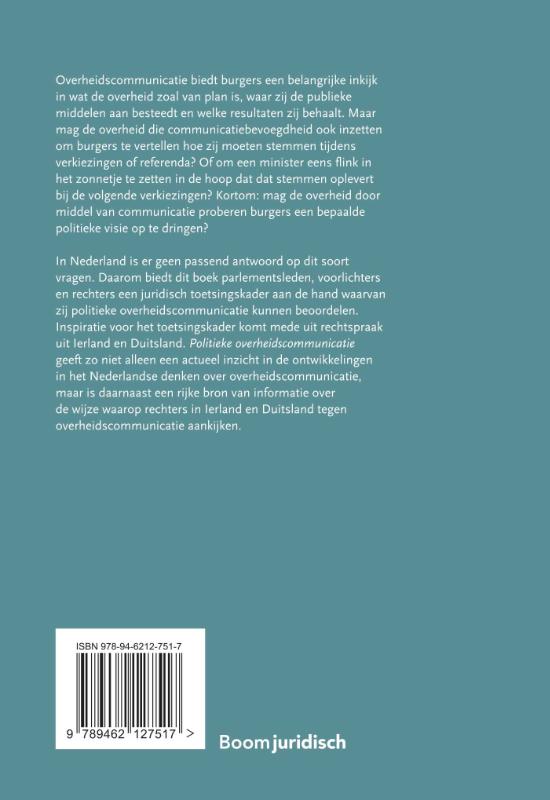 Achterkant van Politieke overheidscommunicatie