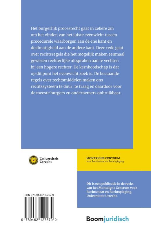 Achterkant van Rechtsmiddelen