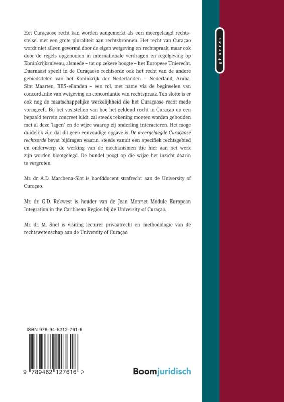 Achterkant van De meergelaagde Curaçaose rechtsorde