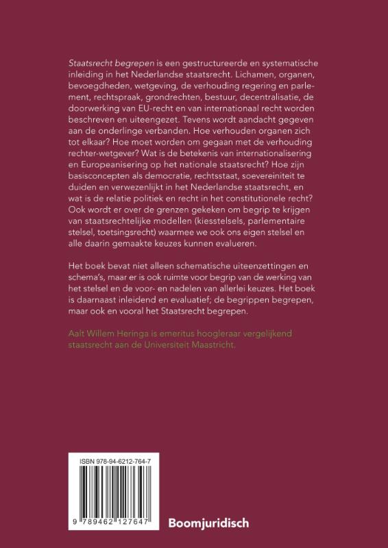 Achterkant van Staatsrecht begrepen