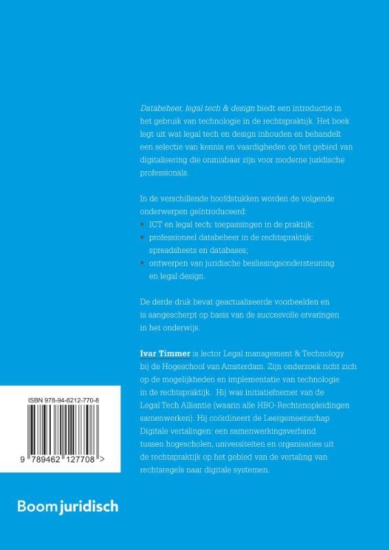 Achterkant van Databeheer, legal tech & design
