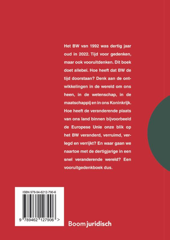 Achterkant van Vooruitgedenkboek Burgerlijk Wetboek 1992-2022