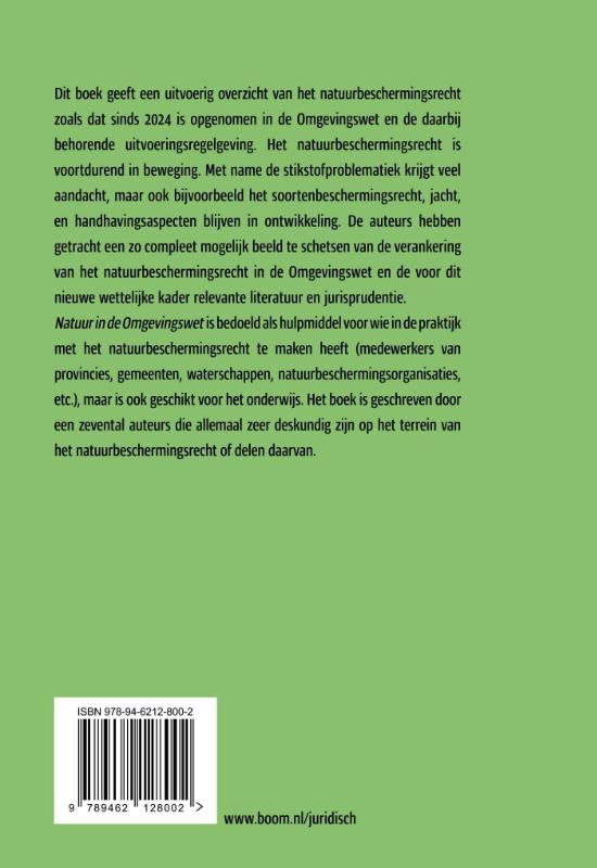 Achterkant van Natuur in de Omgevingswet
