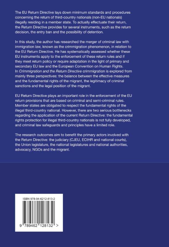 Achterkant van Crimmigration and the Return Directive