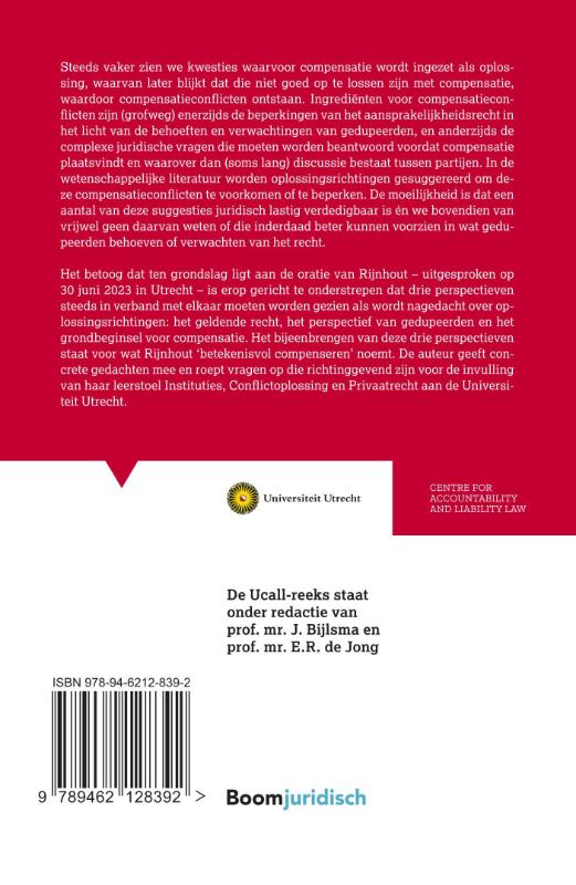 Achterkant van Van compensatieconflicten naar betekenisvol compenseren