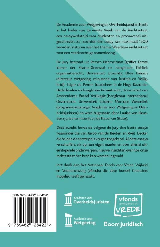 Achterkant van De weerbare rechtsstaat