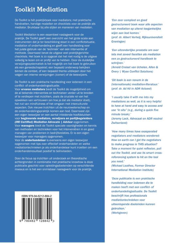 Achterkant van Toolkit Mediation
