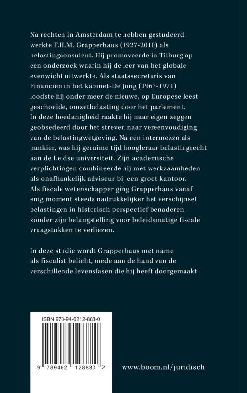 Achterkant van Over F.H.M. Grapperhaus (1927-2010)